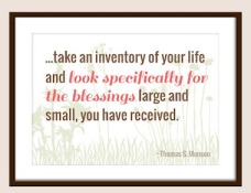 inventory of blessings